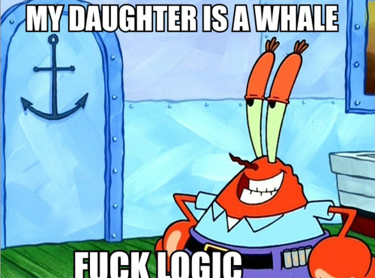 Mr Krabs daughter is a whale meme