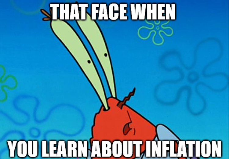 When you learn about inflation meme