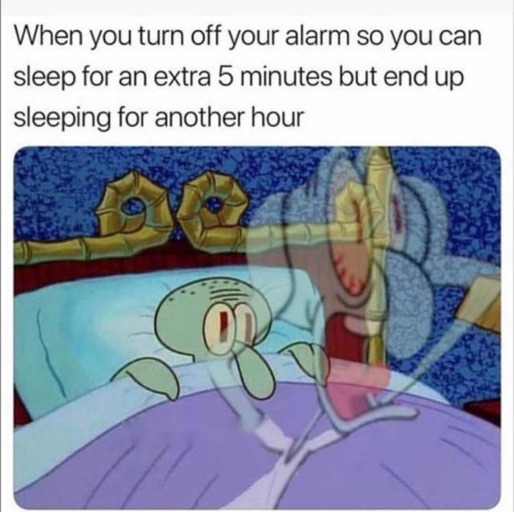 Setting extra alarms meme