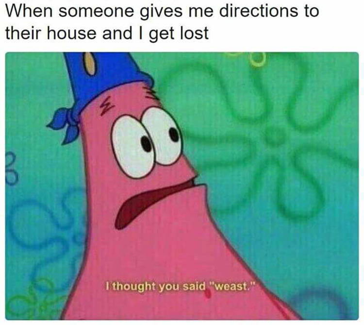 Patrick Star - I thought you said weast