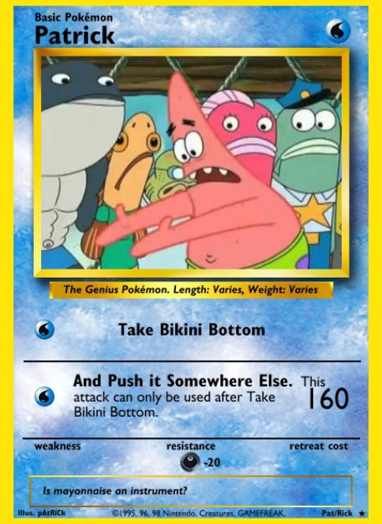Patrick Pokemon TCG card meme