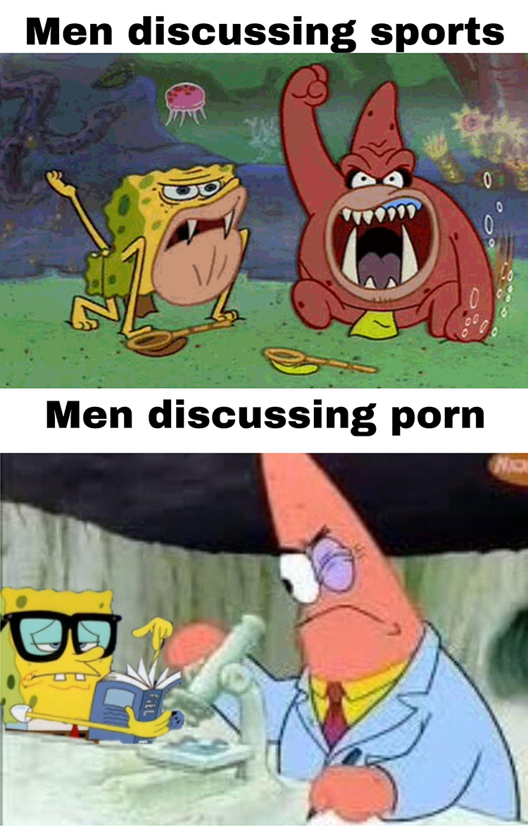 Men discussing ideas meme