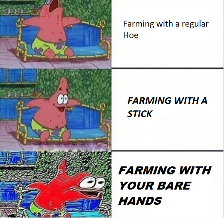 Farming Patrick meme