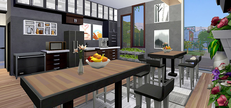 Sims 4 Cc Kitchen Opening - The Sims 4 Tutorial No Cc Modern Oasis Kitchen Modern Kitchen Design