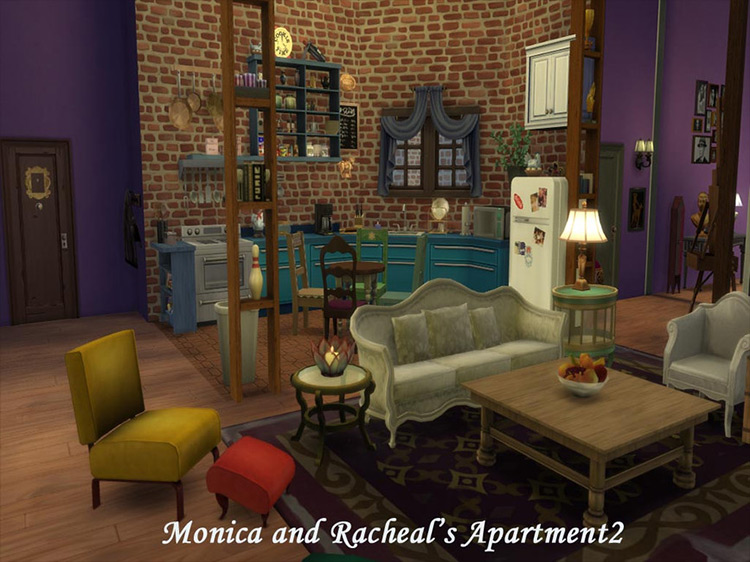 Friends TV Apartments Sims 4 mod