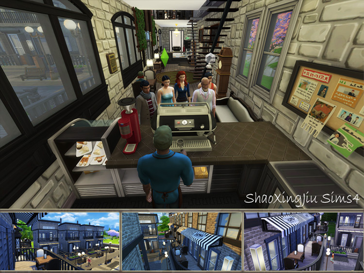 Community Alley Cafe mod for Sims 4