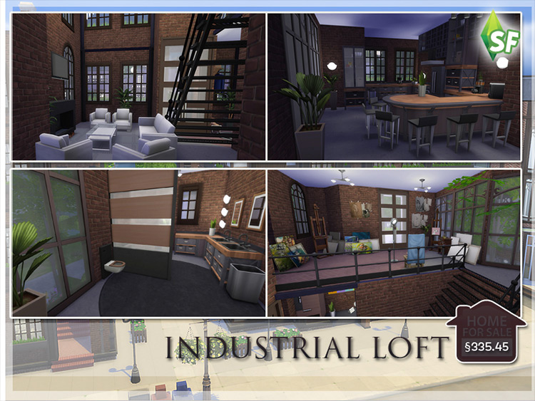 Industrial Loft Sims 4 mod screenshot
