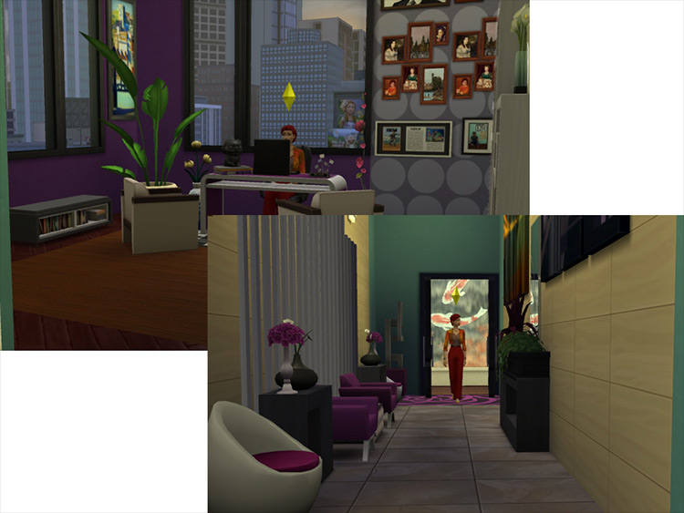 Snazzy High-End Modern Artist Apartment Sims 4 mod