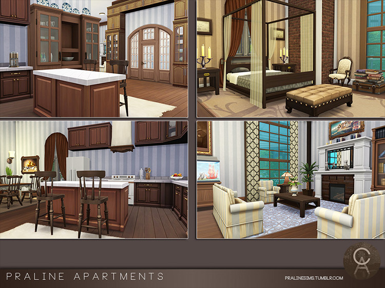 Praline Apartments mod for Sims 4