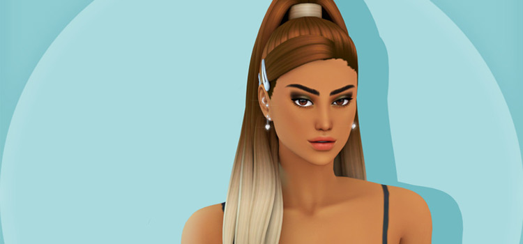 Ariana Grande Ponytail with Hairclip CC (The Sims 4)