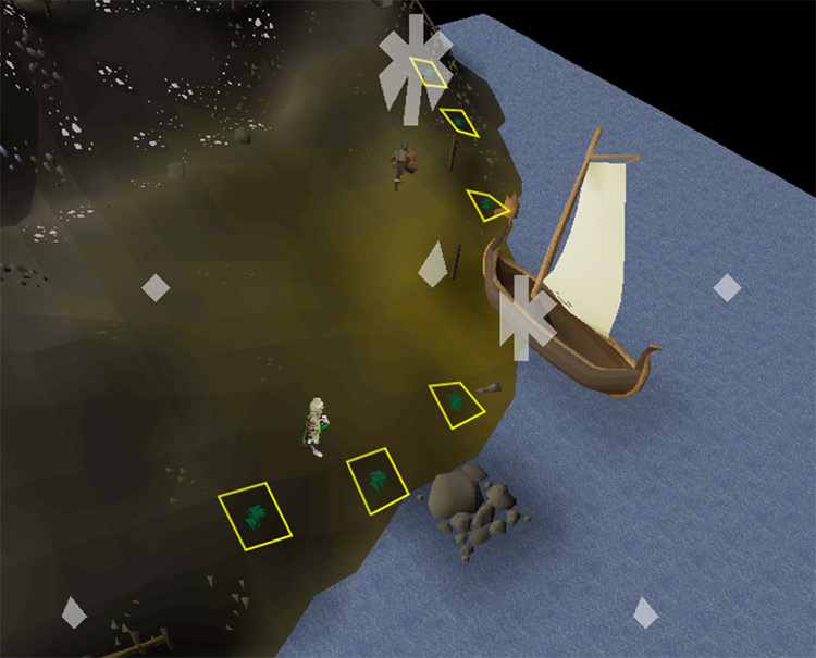 Wild spawning snape grass on Waterbirth Island in OSRS