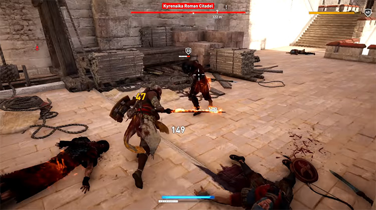 On Fire Hepzefa's Sword in Assassin’s Creed Origins