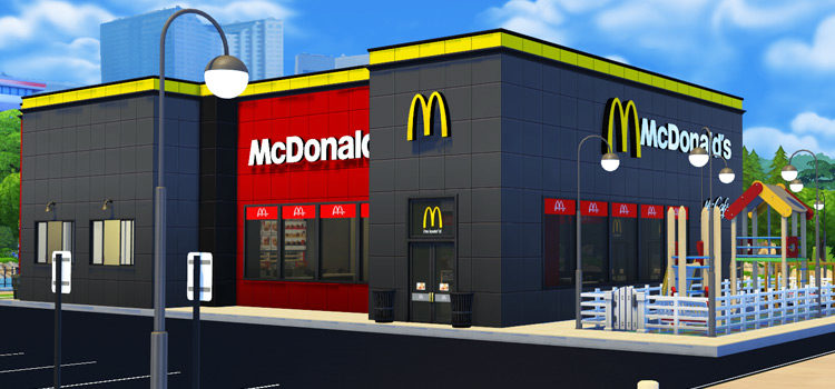 Modern McDonalds Restaurant Lot Mod for TS4