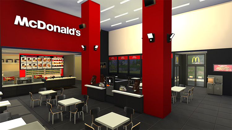 McDonald’s Restaurant Lot for The Sims 4