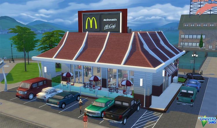 McDonald’s Restaurant ‘80s Theme / TS4 CC