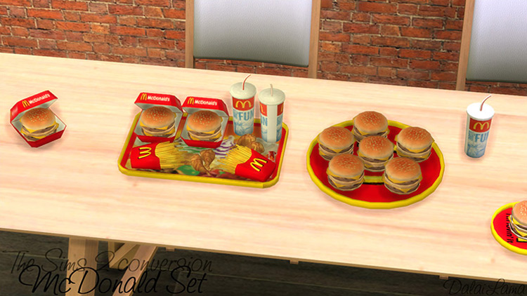 DalaiLama McDonald’s Set / Sims 4 CC