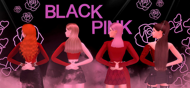 BLACKPINK Poses Preview in The Sims 4