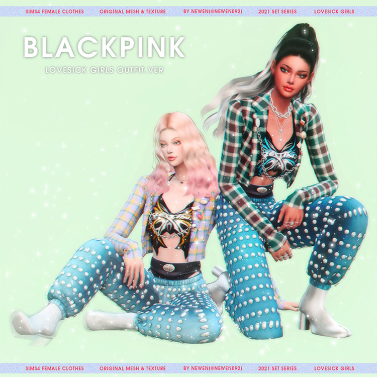 Lovesick Girls MV Outfit (Lisa / Jennie) for The Sims 4