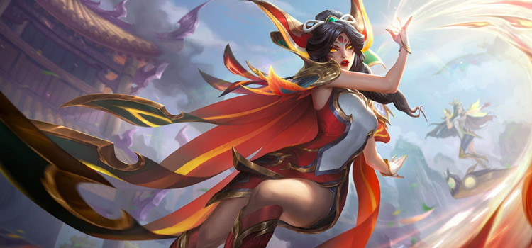 Brave Phoenix Xayah Skin Splash / Credit Riot Games