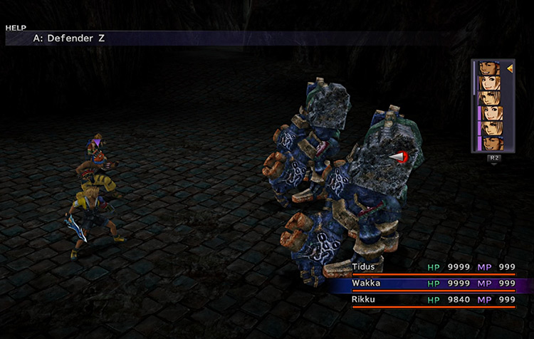 Battling Defender Z in Omega Ruins / Final Fantasy X HD