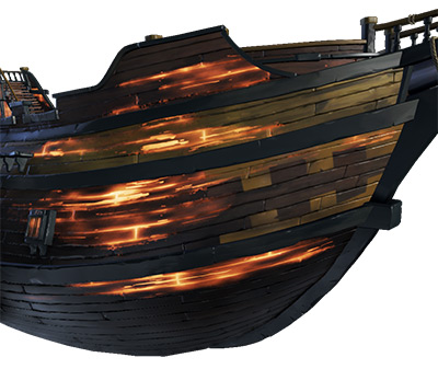 Hull of the Ashen Dragon Skin in Sea of Thieves
