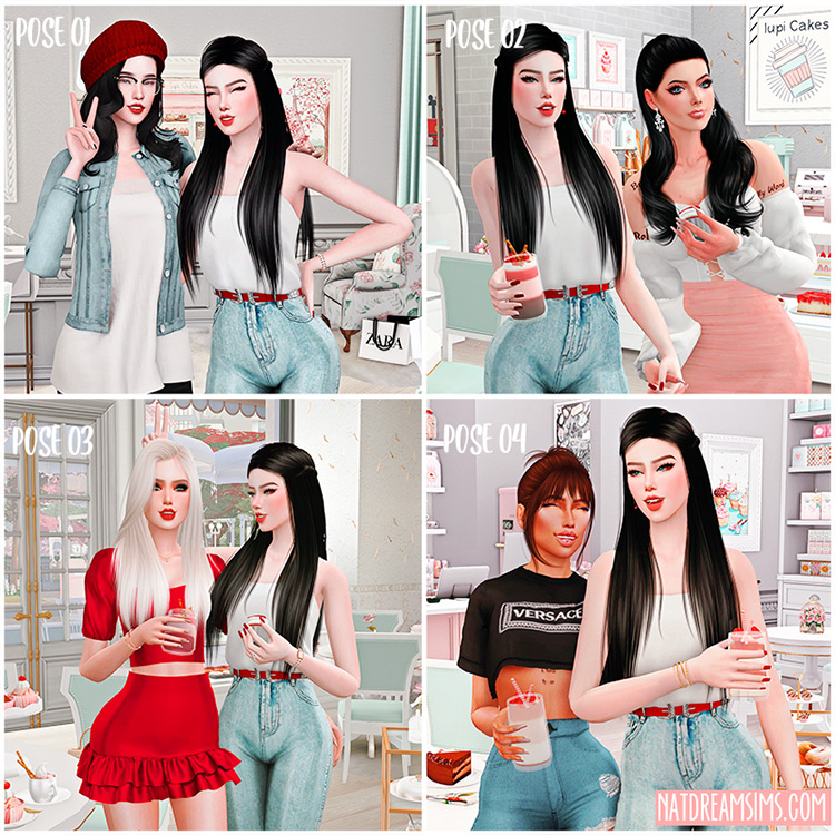 Happy Friends Pose Pack / Sims 4