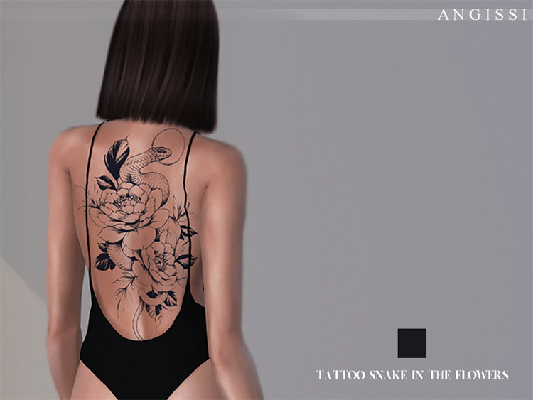 Best Flower Tattoos CC For The Sims 4  All Free    FandomSpot - 84