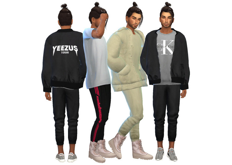 Yeezus Tour Bomber Jacket for The Sims 4