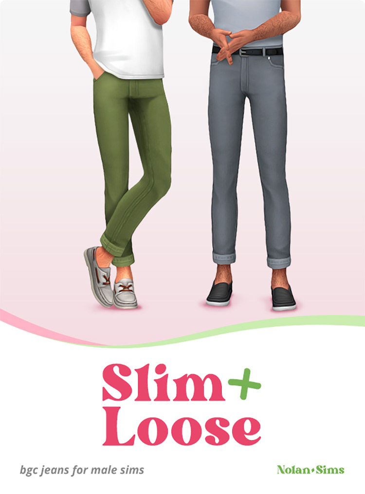 Slim + Loose Jeans (Male) TS4 CC