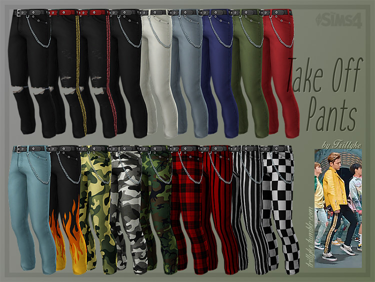Take-Off Pants For Guys / Sims 4 CC