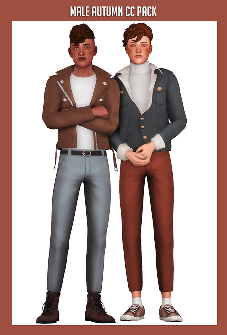 Male Autumn CC Pack Preview for The Sims 4