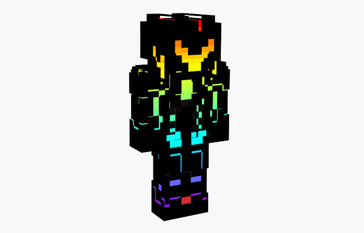 Black Rainbow Knight Minecraft Skin