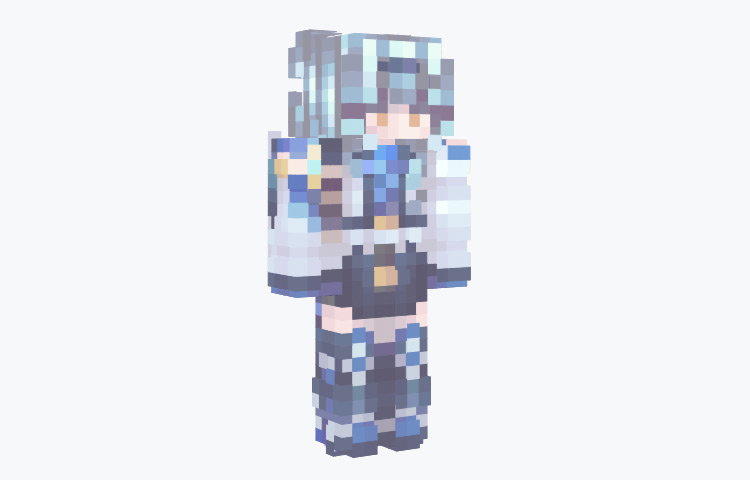 Crystalline Warrior Blue Minecraft Skin