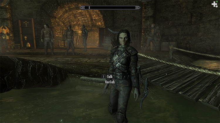 Karliah in the Thieves Guild Headquarters mod