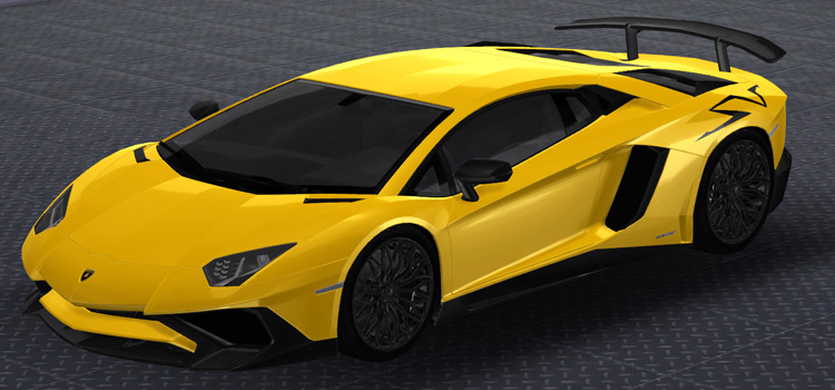 Yellow Lamborghini Aventador in The Sims 4