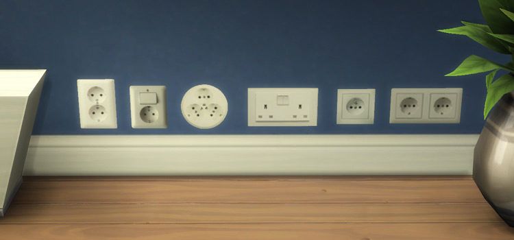 Electric Wall Outlets (Deco) Sims 4 CC