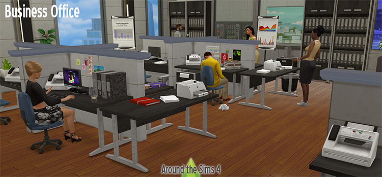 Business Office Set / Sims 4 CC