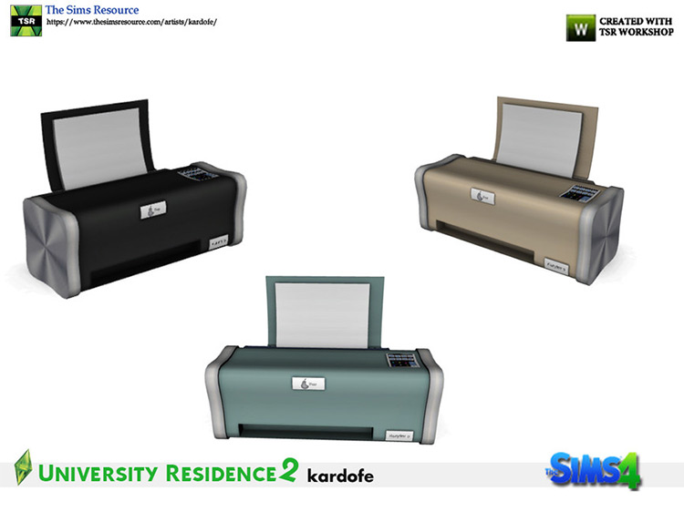 University Residence Printer by kardofe Sims 4 CC