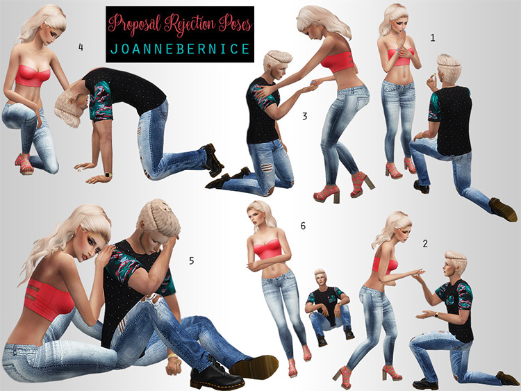 Proposal Rejection Poses / The Sims 4