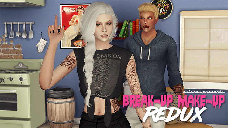 Break-Up Make-Up Redux Poses for The Sims 4
