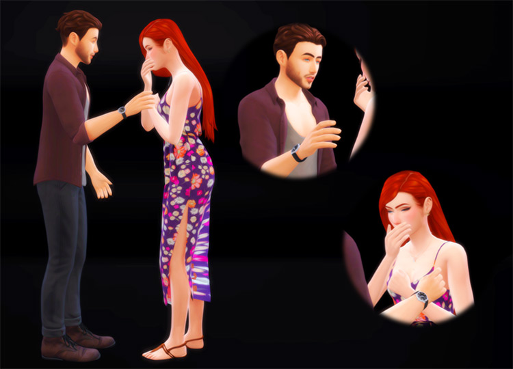 Stolen Kisses: Sad Poses / The Sims 4