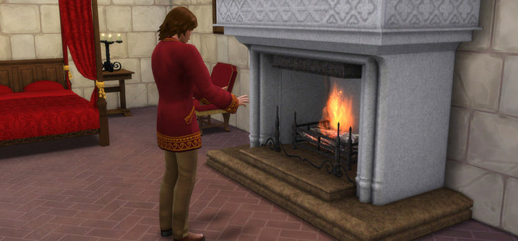 Gothic-themed Maxis Match Fireplace TS4 CC
