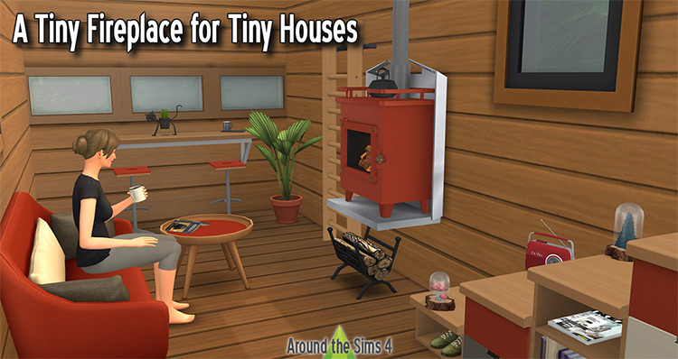 A Tiny Fireplace For Tiny Houses / Sims 4 CC