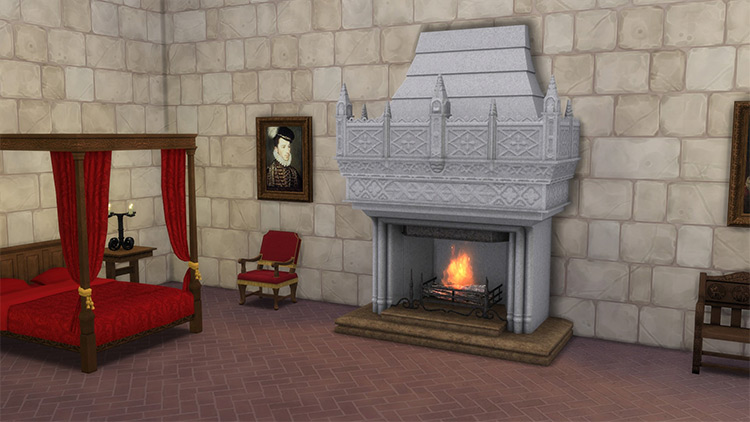 Gothic Fireplace From TS3 into TS4 CC