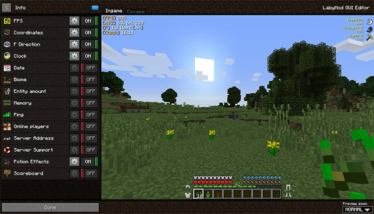 Labymod mod for Minecraft