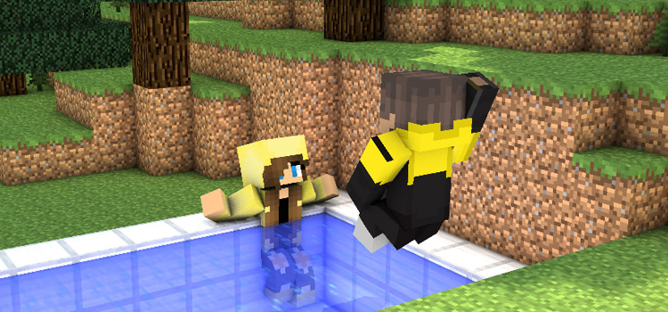 Yellow MC Girl & Guy Swimming