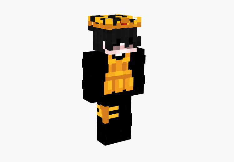Gold Crown Male Character Minecraft Skin