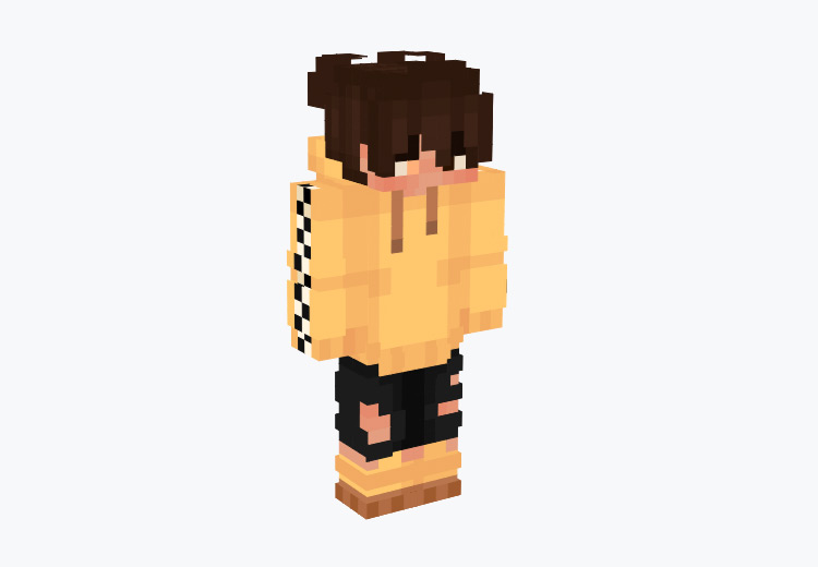 Dark Orange/Yellow Hoodie Boy Minecraft Skin