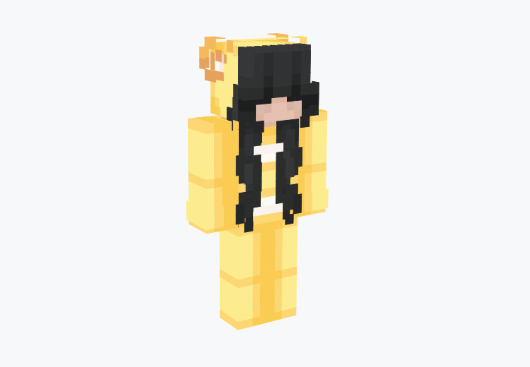 Girl in Yellow Onesie Minecraft Skin