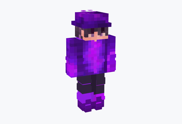 Purple Eboy Vaporwave Minecraft Skin